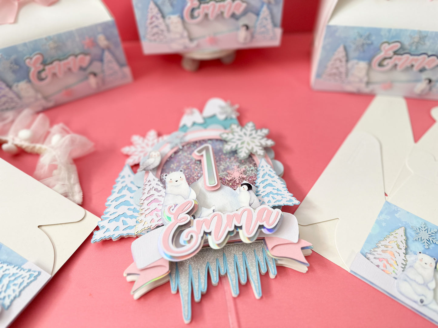 Cake topper Winter Onederland  | First birthday | Winter baby | Winter birthday decor |  | Winter 1st birthday | Onerderland