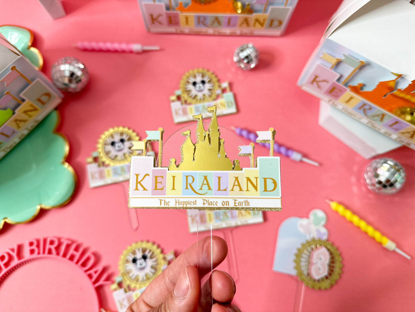 Vintage park acrylic cupcake toppers | birthday cupcakes | vintage park birthday | cupcake toppers | acrylic cupcake toppers