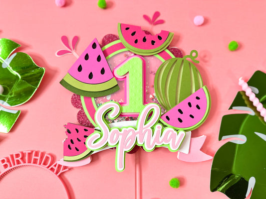 One in a melon cake topper | Watermelon topper | first birthday party | Melon cake topper | 1st birthday | One in a melon Party decor