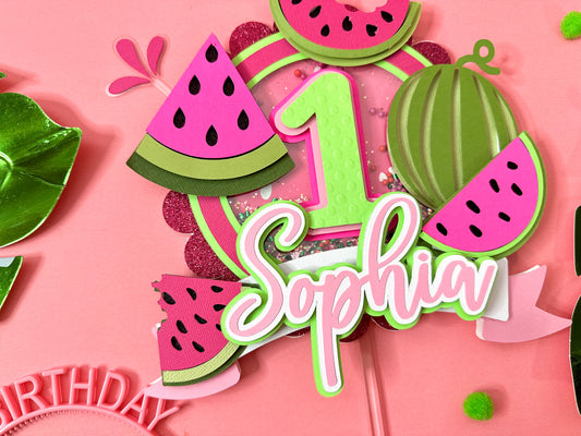 One in a melon cake topper | Watermelon topper | first birthday party | Melon cake topper | 1st birthday | One in a melon Party decor