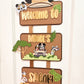 Safari welcome sign | door hanging sign | Mickey mouse door hanger | Party decoration | Birthday door hanger | Safari theme birthday