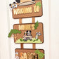 Safari welcome sign | door hanging sign | Mickey mouse door hanger | Party decoration | Birthday door hanger | Safari theme birthday