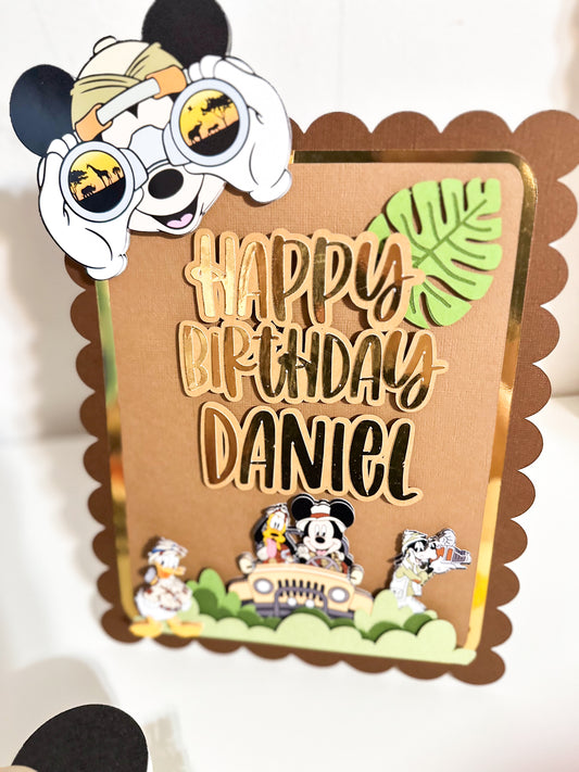 Mickey Safari Table sign | welcome table sign | 8x10 standing Table sign | Party decoration | Birthday table sign | Safari theme birthday