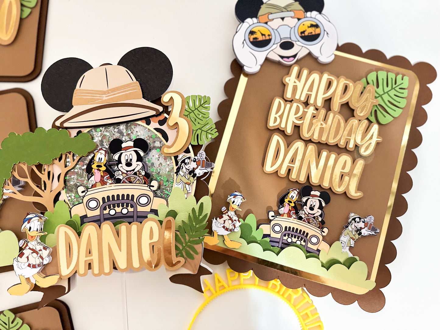 Mickey Mouse Safari | Mickey Mouse birthday | Safari party | Mickey Safari birthday | Shaker cake topper | Wild birthday party