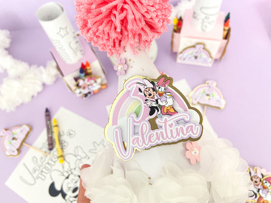 Custom birthday party hats | personalized hats | Party ideas | Minnie and daisy birthday hat | birthday decoration |  birthday party hats