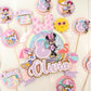 Minnie pool party cupcake toppers | Minnie Mouse birthday | cupcake decor | Minnie and daisy birthday | cupcake toppers