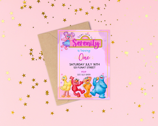 Elmo party invitation | Elmo and friends | Kids party invitations | digital invite | Elmo party decor