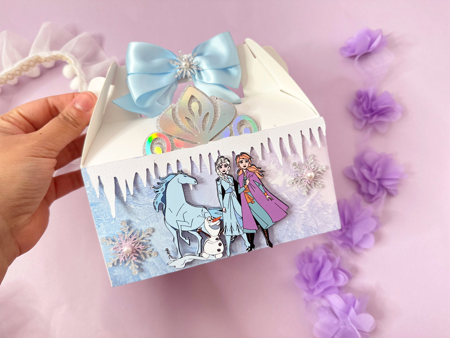 frozen favor Boxes | Anna and Elsa party | Frozen Favors | | party decor | personalized favor boxes | Gable boxes