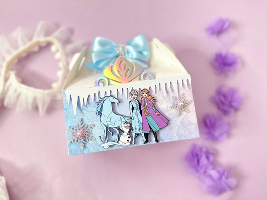frozen favor Boxes | Anna and Elsa party | Frozen Favors | | party decor | personalized favor boxes | Gable boxes