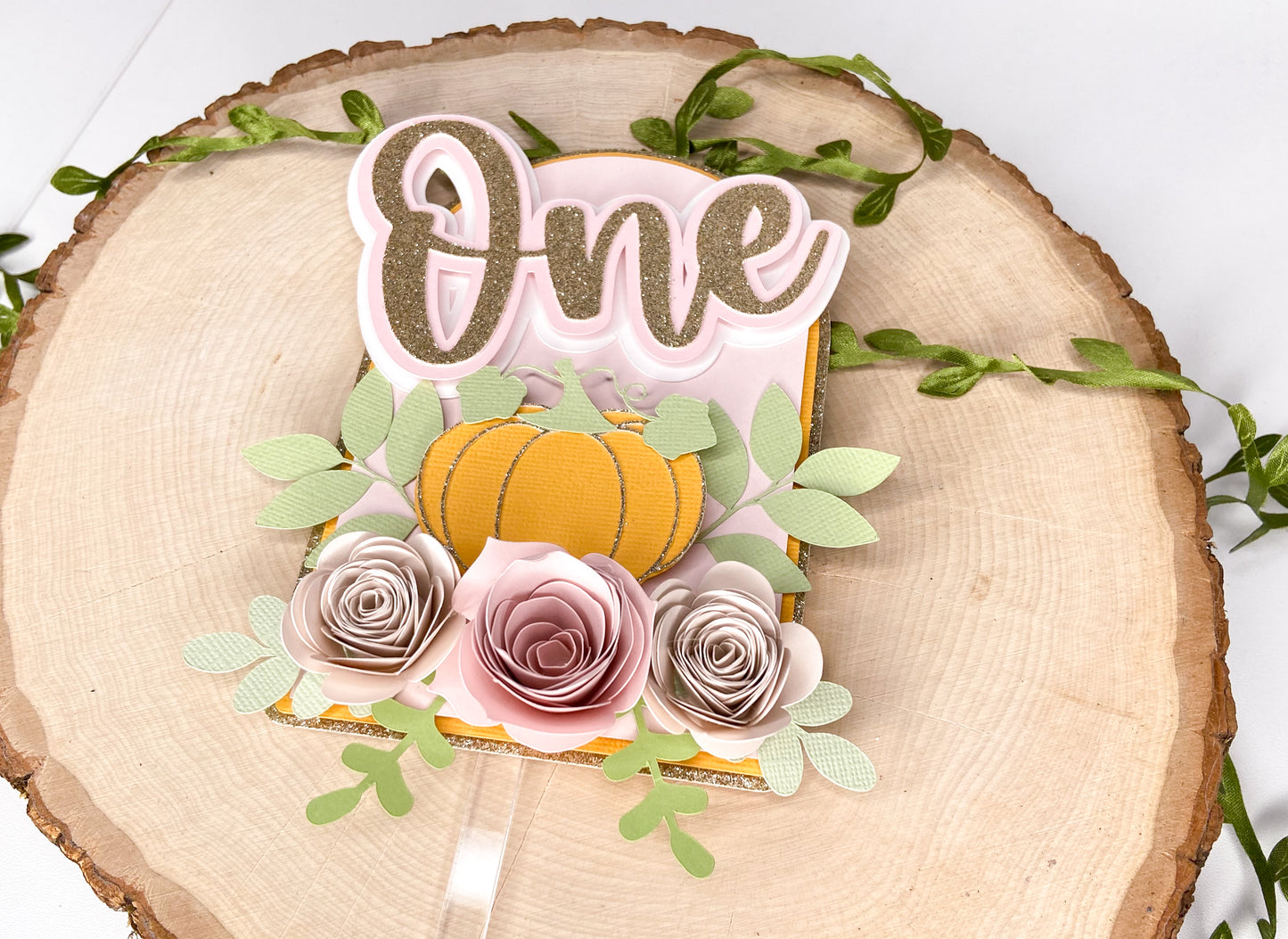 First birthday cake topper | Little pumpkin cake topper | One cake topper | Pumpkin smash cake topper | Fall birthday decor | smash cake