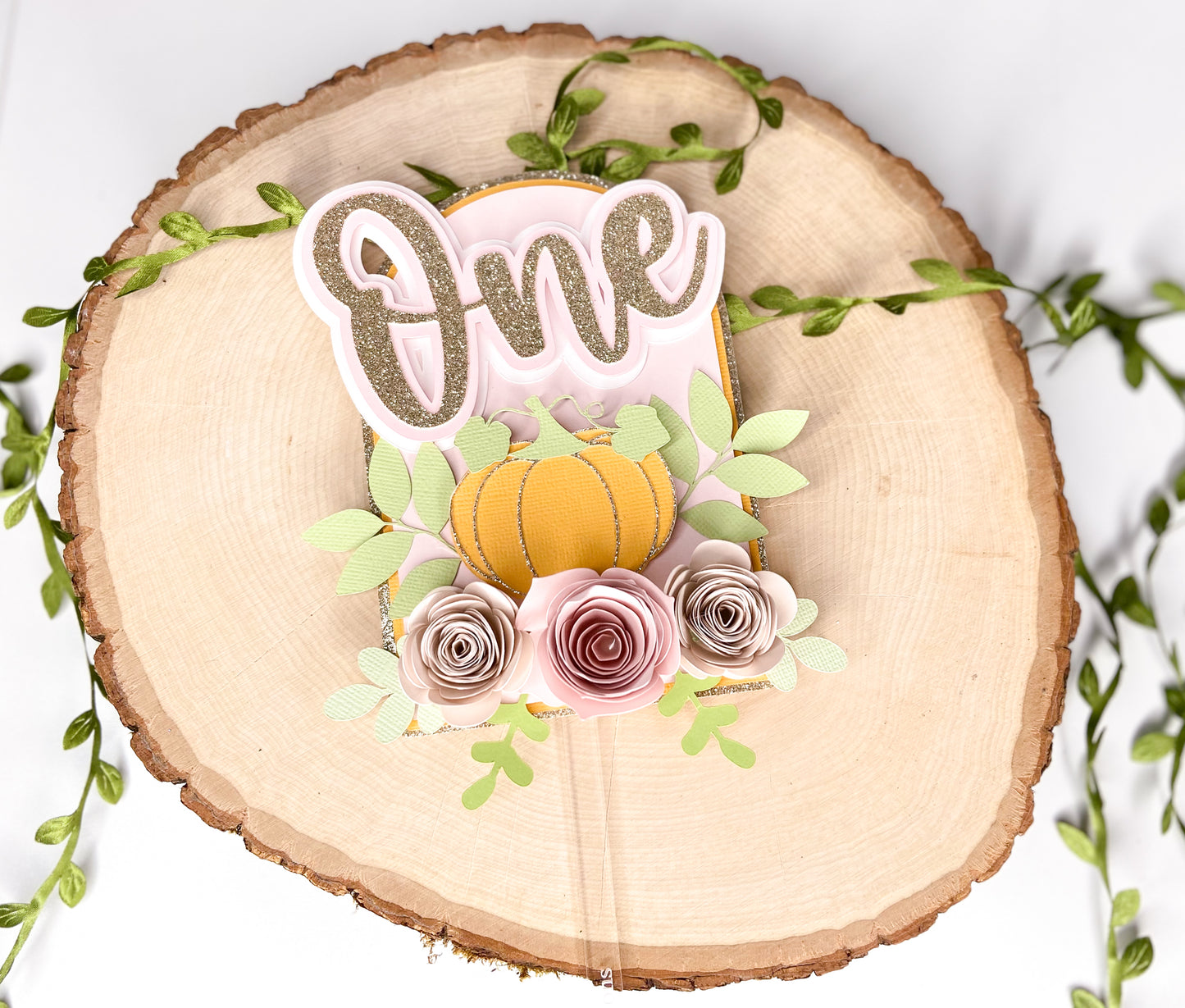 First birthday cake topper | Little pumpkin cake topper | One cake topper | Pumpkin smash cake topper | Fall birthday decor | smash cake