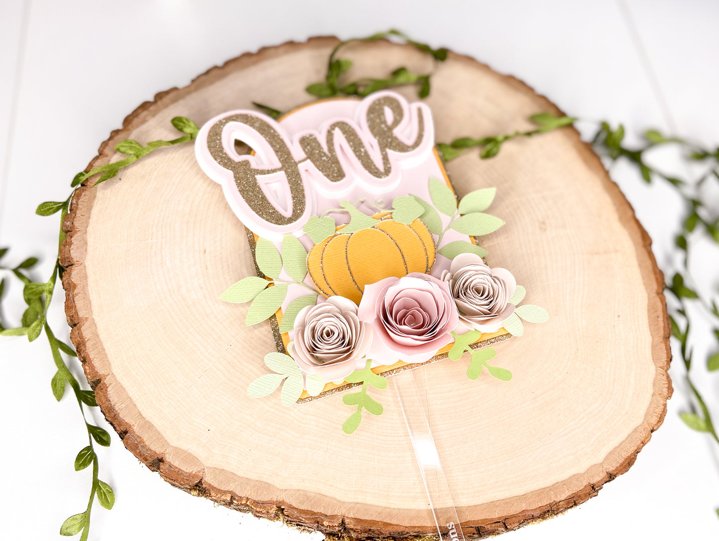 First birthday cake topper | Little pumpkin cake topper | One cake topper | Pumpkin smash cake topper | Fall birthday decor | smash cake