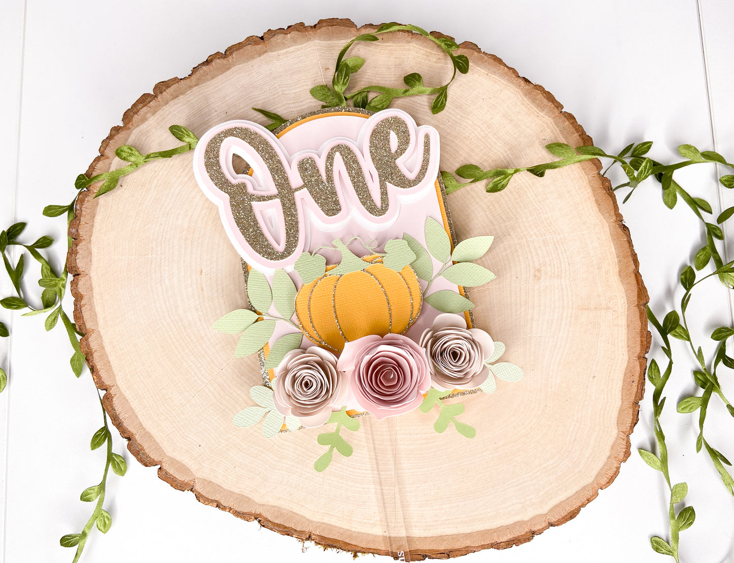 First birthday cake topper | Little pumpkin cake topper | One cake topper | Pumpkin smash cake topper | Fall birthday decor | smash cake