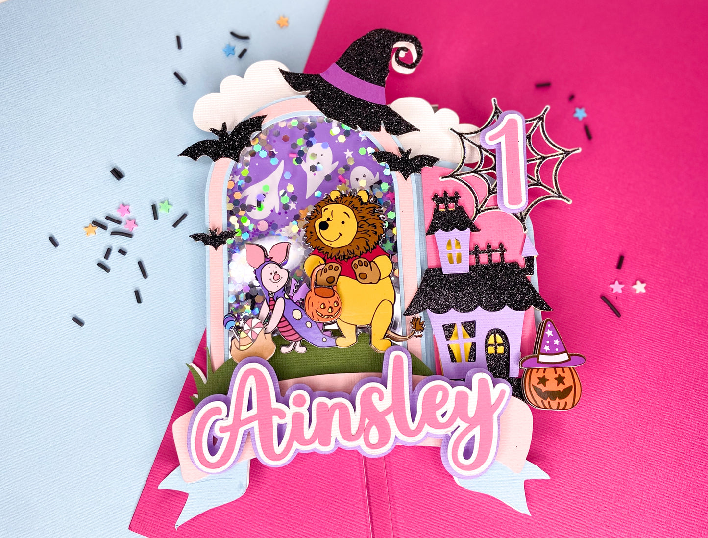 Winnie the Pooh cake topper | First birthday | spooky cake topper | Winnie and piglet birthday | Winnie the Pooh halloween | Pooh halloween