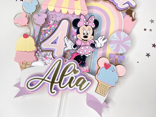 Minnie Mouse candy land cake topper | Minnie sweet birthday | Candy land birthday | Minnie Ice cream shop | birthday decor | Minnie birthday