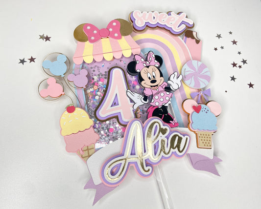 Minnie Mouse candy land cake topper | Minnie sweet birthday | Candy land birthday | Minnie Ice cream shop | birthday decor | Minnie birthday
