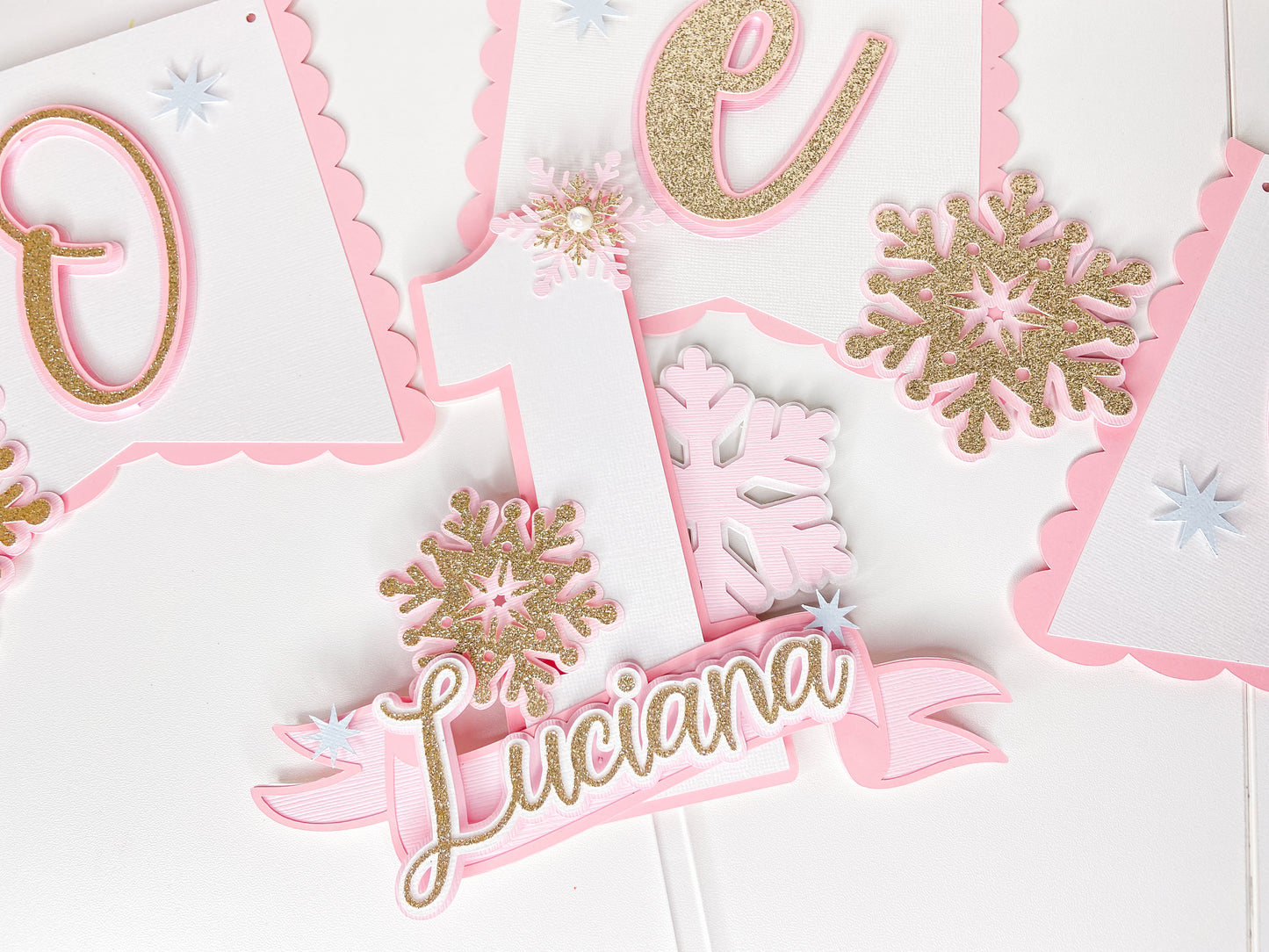 Winter Onederland cake topper | First birthday cake topper | Winter baby | Winter birthday decor | 1st birthday banner | Winter 1st birthday