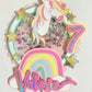 Unicorn cake topper, shaker unicorn topper, Magical rainbow topper, Unicorn theme birthday