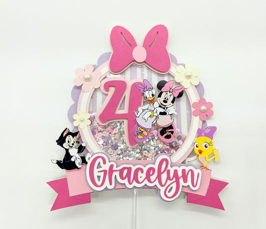 Minnie Mouse shaker topper | Minnie Mouse birthday | Daisy party | Minnie and daisy birthday | Cuckoo loca