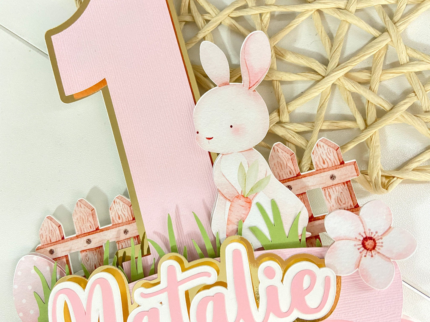 Some bunny is one cake topper | bunny party decor | kids party decor | 1st birthday bunny theme | Easter birthday