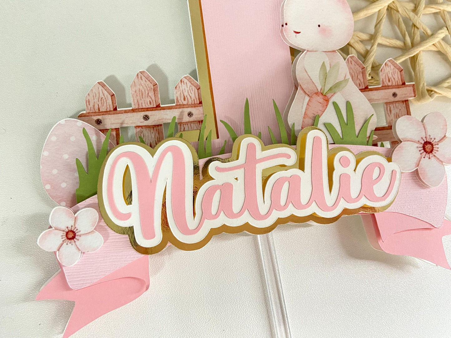 Some bunny is one cake topper | bunny party decor | kids party decor | 1st birthday bunny theme | Easter birthday