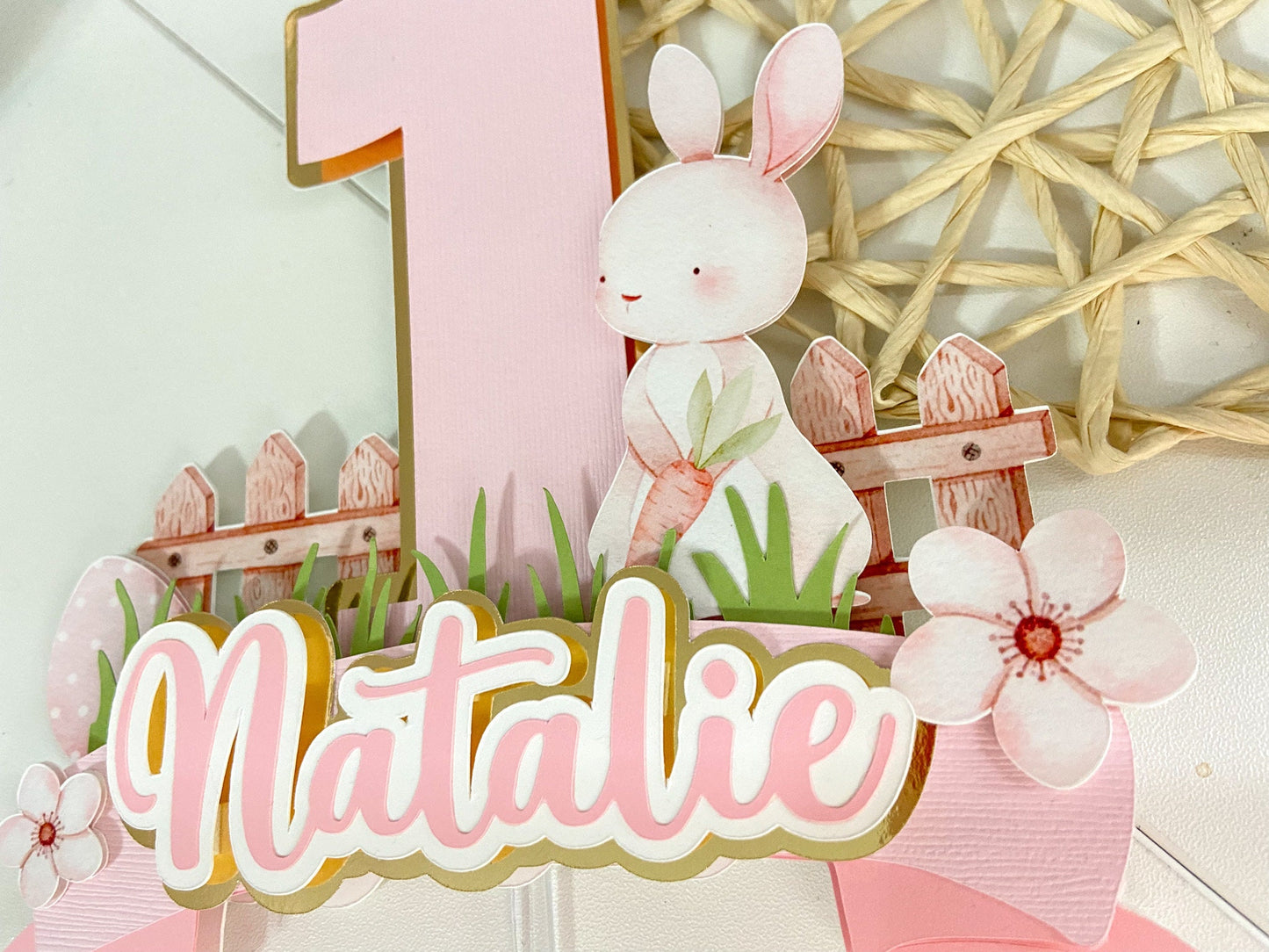 Some bunny is one cake topper | bunny party decor | kids party decor | 1st birthday bunny theme | Easter birthday