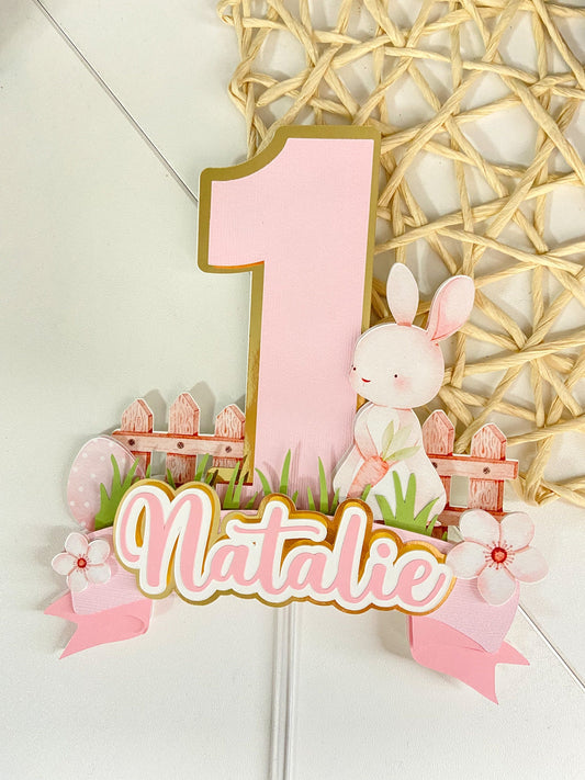 Some bunny is one cake topper | bunny party decor | kids party decor | 1st birthday bunny theme | Easter birthday