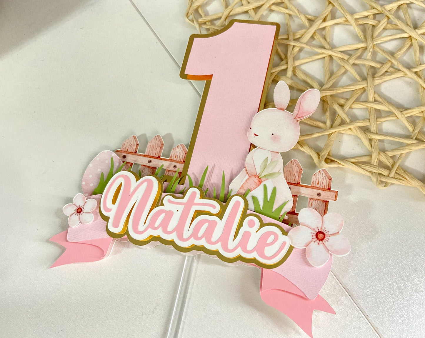 Some bunny is one cake topper | bunny party decor | kids party decor | 1st birthday bunny theme | Easter birthday