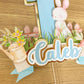 Blue Some bunny is one cake topper | bunny party decor | kids party decor | 1st birthday bunny theme | Easter birthday